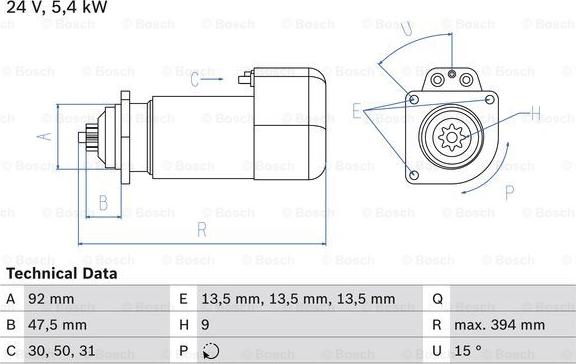 BOSCH 0 986 019 000 - Стартер avtolavka.club