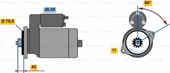 BOSCH 0 986 019 071 - Стартер avtolavka.club