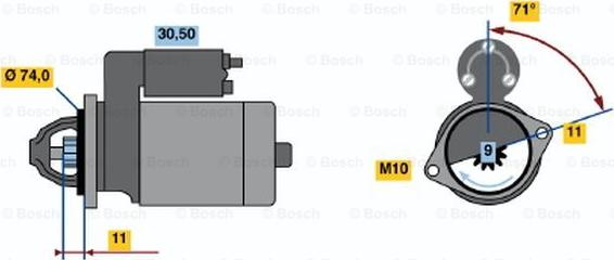 BOSCH 0 986 019 161 - Стартер avtolavka.club