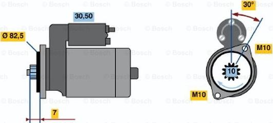 BOSCH 0 986 019 101 - Стартер avtolavka.club