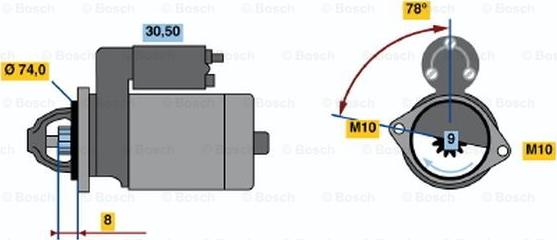 BOSCH 0 986 019 131 - Стартер avtolavka.club