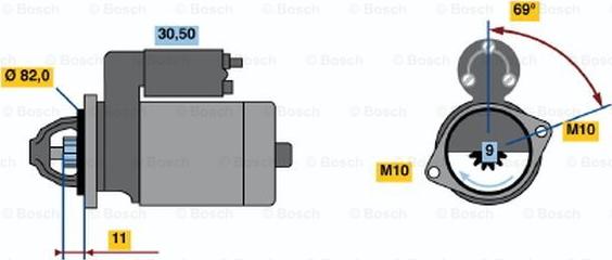 BOSCH 0 986 019 880 - Стартер avtolavka.club