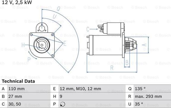 BOSCH 0 986 019 320 - Стартер avtolavka.club