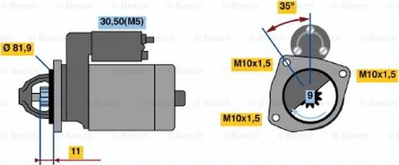 BOSCH 0 986 019 220 - Стартер avtolavka.club