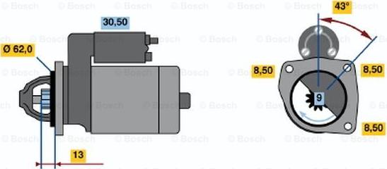 BOSCH 0 986 014 960 - Стартер avtolavka.club