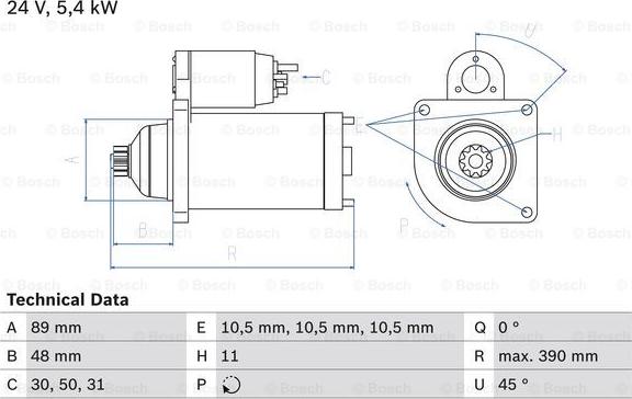 BOSCH 0 986 014 910 - Стартер avtolavka.club