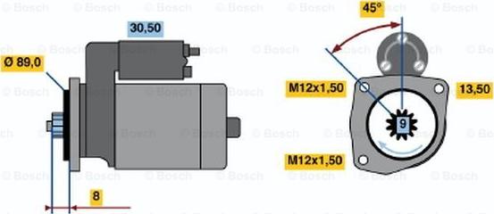 BOSCH 0 986 014 971 - Стартер avtolavka.club