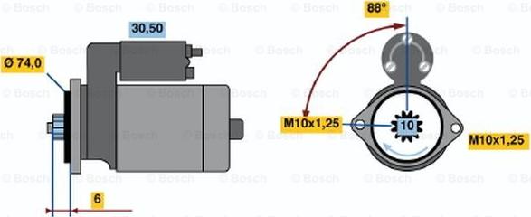 BOSCH 0 986 014 491 - Стартер avtolavka.club