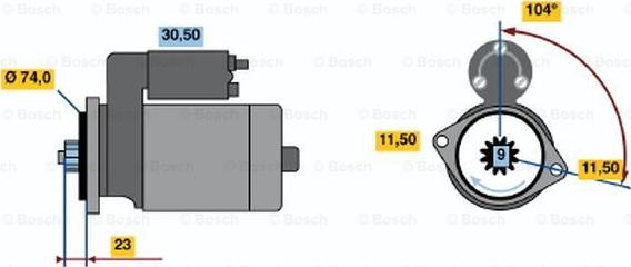 BOSCH 0 986 014 451 - Стартер avtolavka.club