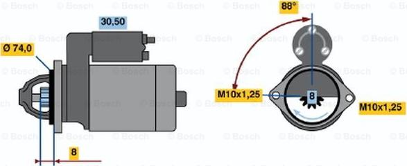 BOSCH 0 986 014 541 - Стартер avtolavka.club