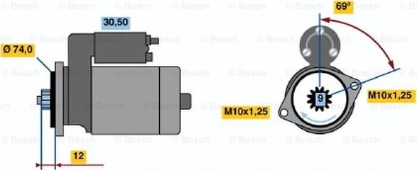 BOSCH 0 986 014 501 - Стартер avtolavka.club