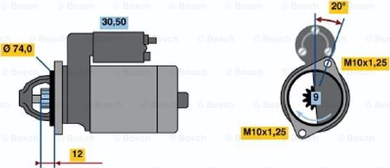 BOSCH 0 986 014 531 - Стартер avtolavka.club