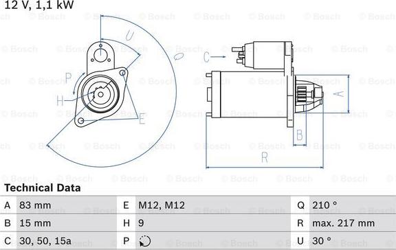 BOSCH 0 986 014 640 - Стартер avtolavka.club