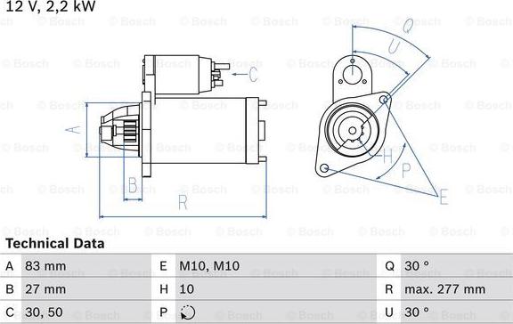 BOSCH 0 986 014 680 - Стартер avtolavka.club