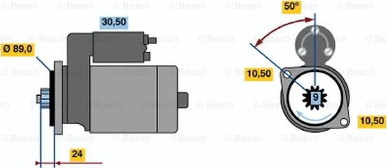 BOSCH 0 986 014 091 - Стартер avtolavka.club