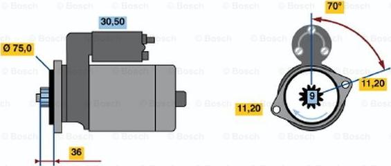 BOSCH 0 986 014 051 - Стартер avtolavka.club