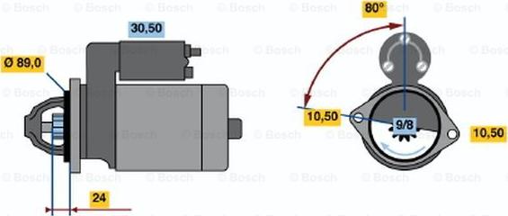 BOSCH 0 986 014 081 - Стартер avtolavka.club