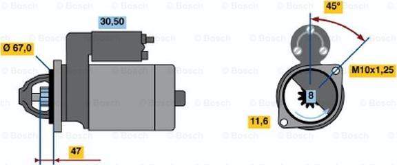 BOSCH 0 986 014 111 - Стартер avtolavka.club