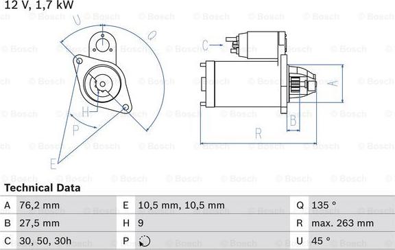 BOSCH 0 986 014 890 - Стартер avtolavka.club