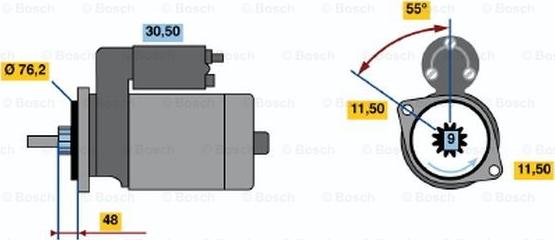 BOSCH 0 986 014 830 - Стартер avtolavka.club