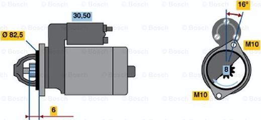 BOSCH 0 986 014 201 - Стартер avtolavka.club