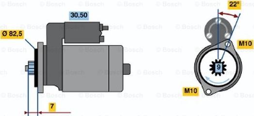 BOSCH 0 986 014 761 - Стартер avtolavka.club