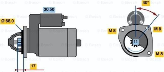 BOSCH 0 986 014 770 - Стартер avtolavka.club