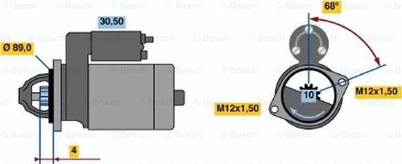 BOSCH 0 986 015 991 - Стартер avtolavka.club