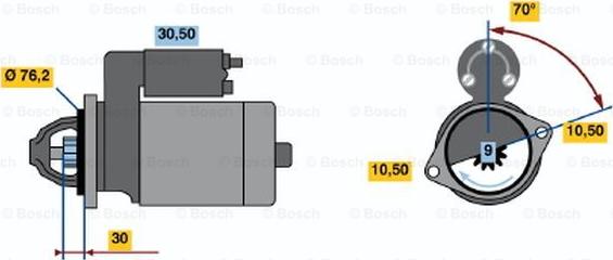 BOSCH 0 986 015 560 - Стартер avtolavka.club