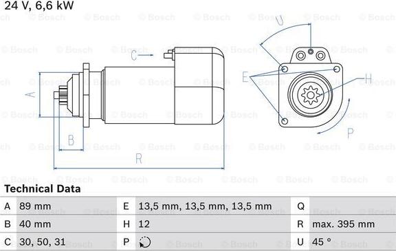 BOSCH 0 986 015 670 - Стартер avtolavka.club