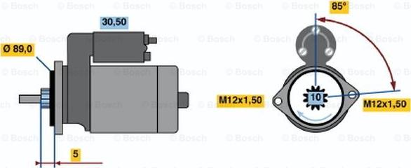 BOSCH 0 986 015 391 - Стартер avtolavka.club