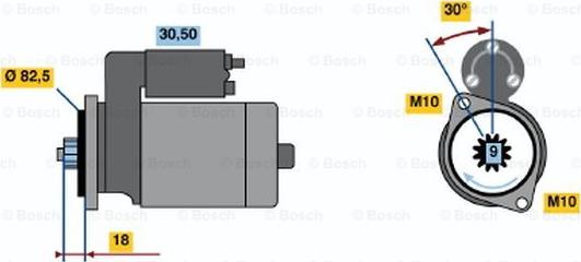 BOSCH 0 986 015 791 - Стартер avtolavka.club