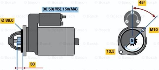 BOSCH 0 986 015 740 - Стартер avtolavka.club