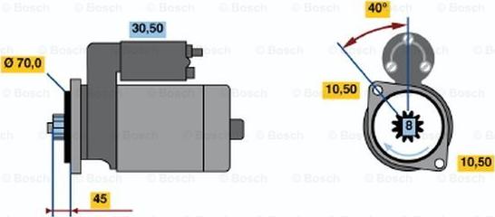 BOSCH 0 986 015 751 - Стартер avtolavka.club