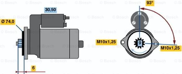 BOSCH 0 986 015 761 - Стартер avtolavka.club