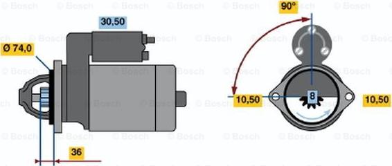 BOSCH 0 986 015 781 - Стартер avtolavka.club