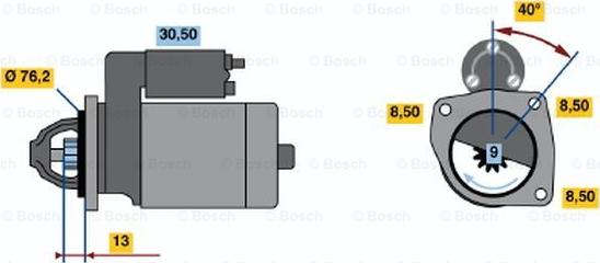 BOSCH 0 986 016 910 - Стартер avtolavka.club