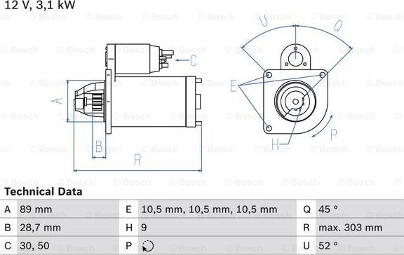 BOSCH 0 986 016 550 - Стартер avtolavka.club