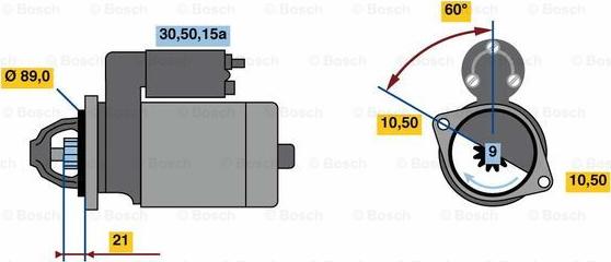 BOSCH 0 986 016 560 - Стартер avtolavka.club