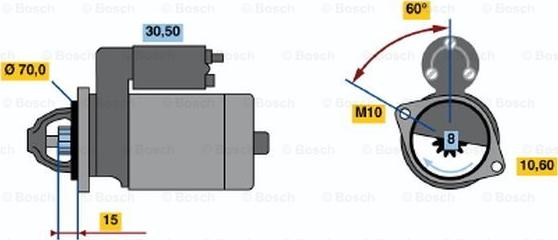 BOSCH 0 986 016 581 - Стартер avtolavka.club