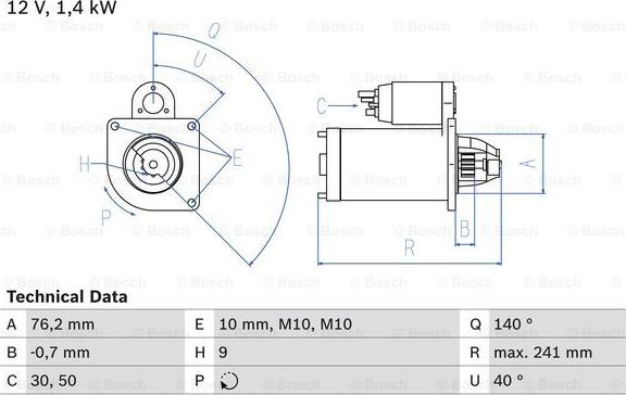 BOSCH 0 986 016 660 - Стартер avtolavka.club