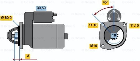 BOSCH 0 986 016 611 - Стартер avtolavka.club