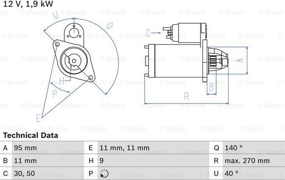 BOSCH 0 986 016 740 - Стартер avtolavka.club