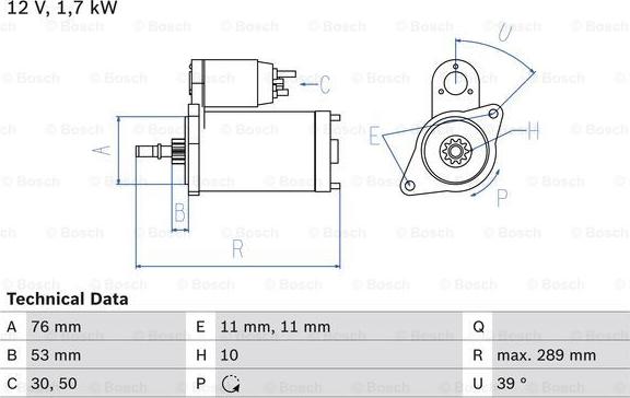 BOSCH 0 986 016 700 - Стартер avtolavka.club