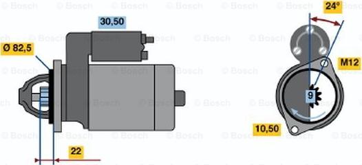 BOSCH 0 986 010 930 - Стартер avtolavka.club