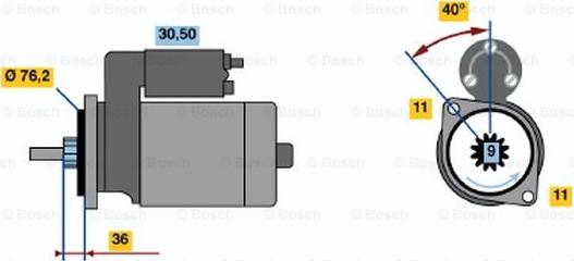 BOSCH 0 986 010 920 - Стартер avtolavka.club