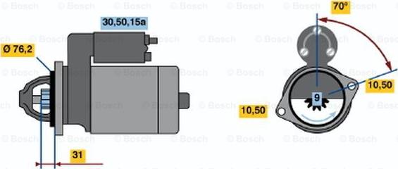 BOSCH 0 986 010 430 - Стартер avtolavka.club