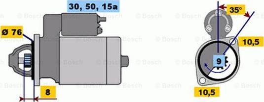 BOSCH 0 986 010 640 - Стартер avtolavka.club