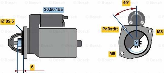 BOSCH 0 986 010 660 - Стартер avtolavka.club