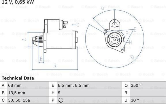 BOSCH 0 986 010 040 - Стартер avtolavka.club